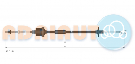Cablu ambreiaj (790mm/525mm) potrivit OPEL ASCONA C 1.3-2.0 09.81-08.88 [1]