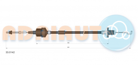 Cablu ambreiaj (830mm/535mm) potrivit OPEL VECTRA A 1.4/1.6/1.7D 04.88-11.95 [1]