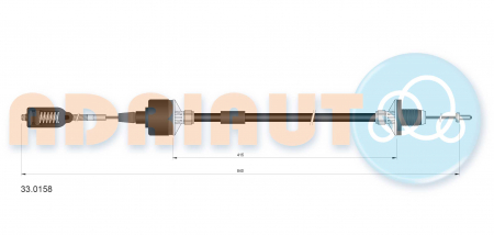 Cablu ambreiaj (840mm/415mm) potrivit OPEL CORSA B, CORSA C 1.0 11.96-06.03 [1]