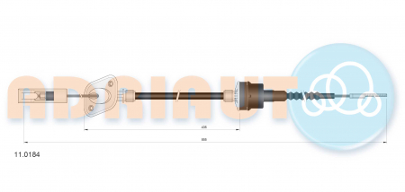 Cablu ambreiaj (855mm/435mm) potrivit FIAT PUNTO 1.1/1.2/1.6 09.93-06.00 [3]