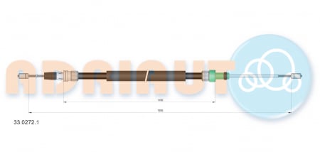 Accesorii frana - Cablu frana mana (1935mm/1100mm) potrivit OPEL CROSSLAND X / CROSSLAND 1.2-1.6D 03.17-