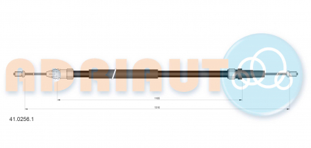 Cablu frana mana Stanga (1310mm/1105mm) potrivit RENAULT CLIO II 2.0 02.00-06.09 [1]