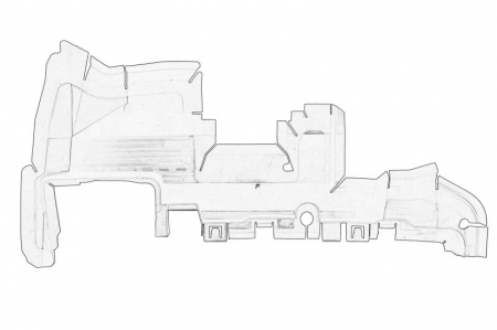 Suporti caroserie - Canal ghidaj aer admisie stanga (radiator; vertical stanga plastic) AUDI A4 intre 2007-2011