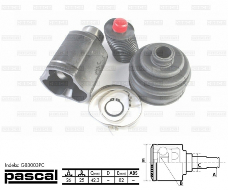 Cap planetara dreapta spre cutia de viteze (26z/25z/42,3mm) MAZDA 626 II, 626 III 2.0/2.0D/2.2 intre 1983-1997 [0]