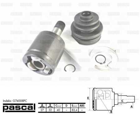 Transmisie - Cap planetara dreapta spre cutia de viteze (27z/32z/40mm) HONDA ACCORD IV, ACCORD V, PRELUDE III 2.0/2.2/2.3 intre 1987-1998