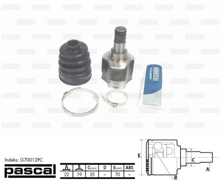 Transmisie - Cap planetara spre cutia de viteze (22z/19z/35mm) DAEWOO KALOS 1.2 dupa 2003