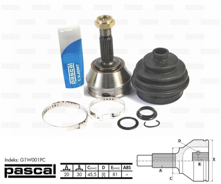 Cap planetara spre roata (20z/30z/45,5mm) VW DERBY, POLO, POLO CLASSIC 1.0-1.4D intre 1981-1994 [0]