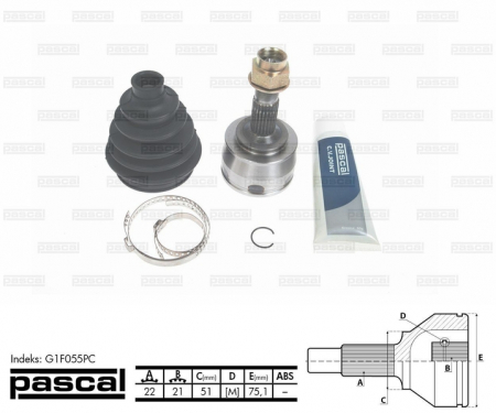 Piese Auto - Cap planetara spre roata (22z/21z/51mm) ALFA ROMEO MITO; FIAT GRANDE PUNTO, PUNTO EVO; OPEL CORSA D, CORSA E 1.0-1.4LPG dupa 2005
