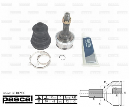 Piese Auto - Cap planetara spre roata (23z/19z/48mm; ABS:42) NISSAN MICRA II 1.0 intre 1992-2003