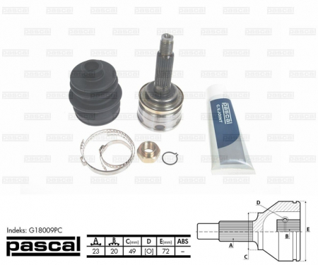 Transmisie - Cap planetara spre roata (23z/20z/49mm) SUZUKI ALTO, SWIFT II 1.0/1.3 intre 1989-2005