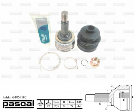 Transmisie - Cap planetara spre roata (25z/22z/52,5mm; ABS:44) HYUNDAI ACCENT II 1.3-1.6 intre 2000-2005