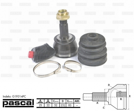 Transmisie - Cap planetara spre roata (25z/22z/52mm) FIAT MAREA, PUNTO 1.6/1.7D intre 1994-2002