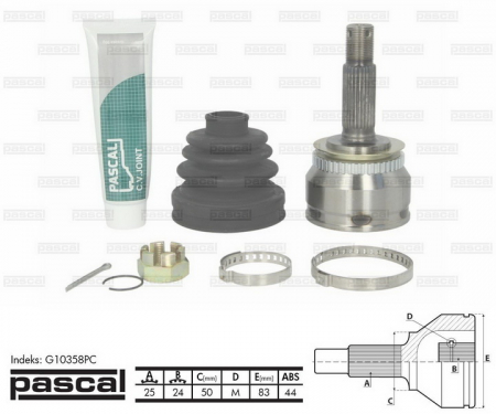 Cap planetara - Cap planetara spre roata potrivit KIA CERATO 2.0 2004-2007 - (25z/24z/50mm; ABS:44)