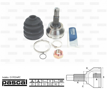 Piese Auto - Cap planetara spre roata (25z/25z/51mm) ALFA ROMEO 145, 146, 147, 155, 156, GTV, SPIDER; FIAT BRAVA, BRAVO I, MAREA, PUNTO; LANCIA LYBRA 1.3D-3.0 intre 1994-2012