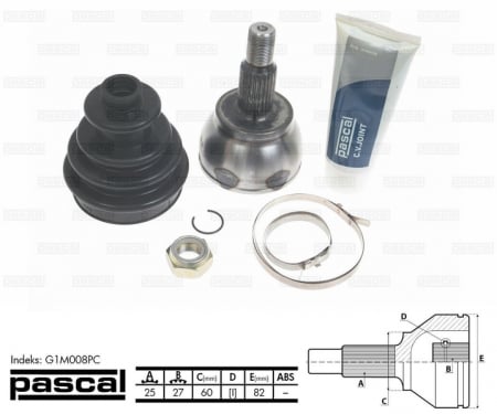 Piese Auto - Cap planetara spre roata (25z/27z/60mm) MERCEDES A (W169), B (W245) 1.5-2.0D intre 2004-2012