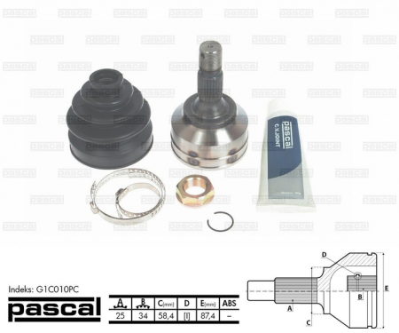 Cap planetara spre roata (25z/34z/58,4mm) CITROEN C4, C4 I, C4 PICASSO II; PEUGEOT 307, PARTNER, PARTNER TEPEE 1.4D-2.0D dupa 2000 [0]