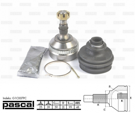 Cap planetara spre roata (25z/39z/59mm; ABS:48) CITROEN XANTIA; PEUGEOT 406 2.0-3.0 intre 1995-2004 [0]