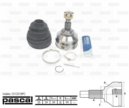 Cap planetara spre roata (25z/39z/59mm) CITROEN C4, C4 I; PEUGEOT 307 2.0D intre 2003-2011 [0]