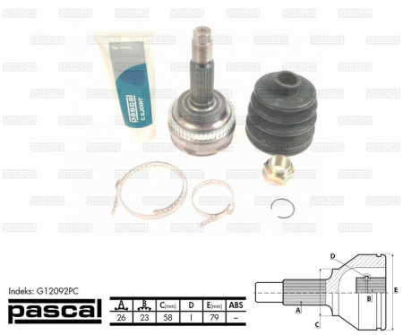 Cap planetara spre roata (26z/23z/58mm; ABS:48) TOYOTA PRIUS 1.5H intre 2003-2009 [0]