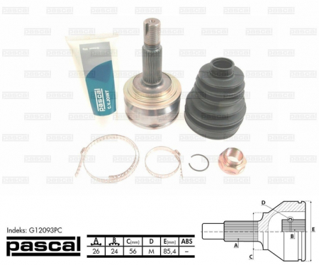 Transmisie - Cap planetara spre roata (26z/24z/56mm) TOYOTA YARIS 1.4D intre 2005-2012