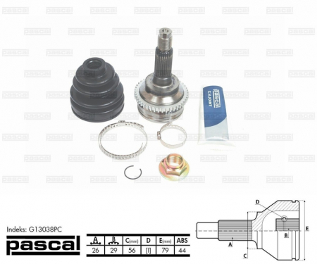 Transmisie - Cap planetara spre roata (26z/29z/56mm; ABS:44) MAZDA 323 F VI, 323 S VI, PREMACY 1.9/2.0/2.0D intre 1988-2005