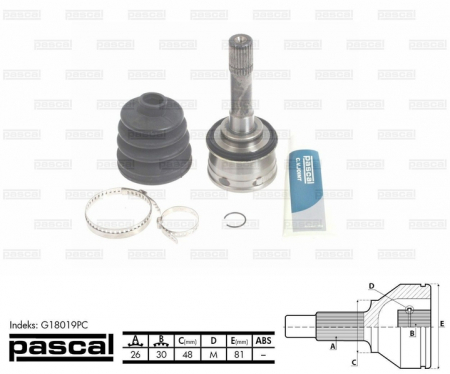 Transmisie - Cap planetara spre roata (26z/30z/48mm) SUZUKI GRAND VITARA I, VITARA 1.6-2.5 intre 1996-2005