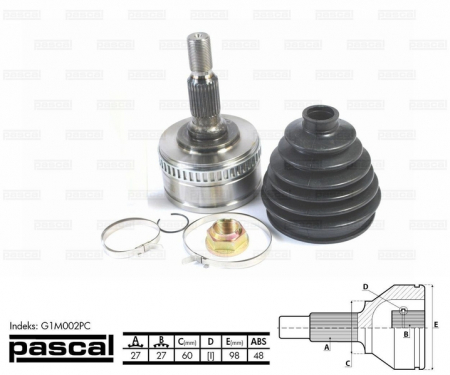 Transmisie - Cap planetara spre roata (27z/27z/60mm; ABS:48) MERCEDES V (638/2), VITO (638) 2.0-2.3D intre 1996-2003