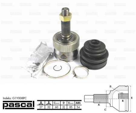 Cap planetara spre roata (27z/32z/60mm; ABS:54) JEEP CHEROKEE, GRAND CHEROKEE I 2.5D-5.9 intre 1986-1999 [0]
