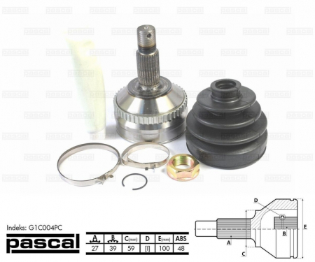 Transmisie - Cap planetara spre roata (27z/39z/59mm; ABS:48) CITROEN EVASION, JUMPY; FIAT SCUDO, ULYSSE; LANCIA ZETA; PEUGEOT 806, EXPERT 1.9D/2.0/2.1D intre 1994-2006