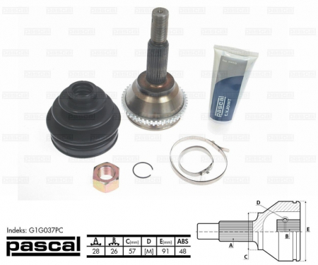 Cap planetara spre roata (28z/26z/57mm; ABS:48) FORD TRANSIT 2.0D intre 2000-2006 [0]