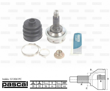 Cap planetara spre roata (28z/30z/56mm; ABS:44) MAZDA 626 V 1.8/2.0 intre 1997-2002