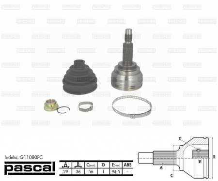 Cap planetara spre roata (29z/36z/56mm) NISSAN MURANO I, MURANO II, QASHQAI I, X-TRAIL; RENAULT KOLEOS I 1.6D/2.0D/3.5 dupa 2003 [0]