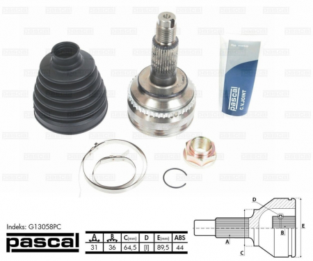 Cap planetara spre roata (31z/36z/64,5mm; ABS:44) MAZDA 6, CX-7, CX-9 2.3/3.5/3.7 dupa 2005 [0]