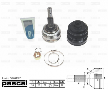 Cap planetara spre roata (33z/25z/52mm; ABS:29) OPEL ASTRA F, ASTRA G, VECTRA B, ZAFIRA A 1.4-2.5 intre 1991-2005 [0]