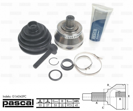 Cap planetara spre roata (33z/27z/53mm; ABS:45) AUDI A4, A6; SKODA SUPERB I; VW BORA, GOLF IV, PASSAT 1.9D intre 1997-2008 [0]