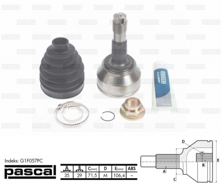 Transmisie - Cap planetara spre roata (35z/29z/71,5mm) CITROEN JUMPER; FIAT DUCATO; PEUGEOT BOXER 2.2D/2.3D dupa 2006