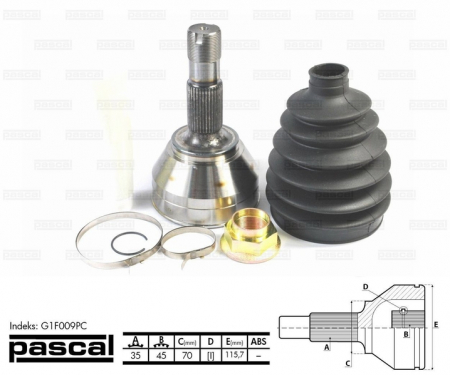 Transmisie - Cap planetara spre roata (35z/45z/70mm) CITROEN JUMPER; FIAT DUCATO; PEUGEOT BOXER 1.9D-2.8D intre 1994-2002