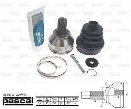 Transmisie - Cap planetara spre roata (36z/23z/56mm) VOLVO S40 II, V50; FORD C-MAX, FOCUS C-MAX, FOCUS II 1.4-2.5 intre 2003-2013