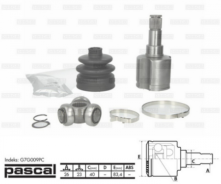 Transmisie - Cap planetara stanga spre cutia de viteze (26z/23z/40mm) FORD FOCUS C-MAX, FOCUS II 1.6D/1.8D intre 2003-2013