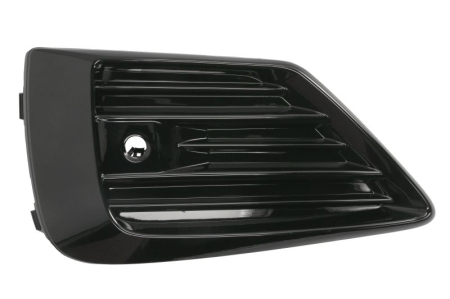 Elemente bara - Capac bara fata Stanga (cu orificii senzori parcare, plastic, negru, HYBRID/Polestar/R-DESIGN) potrivit VOLVO XC60 II 2017-2022