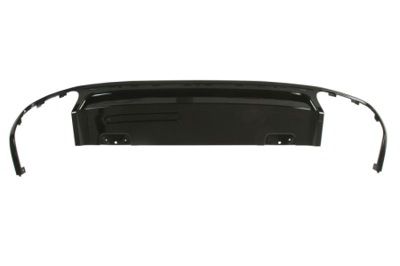 Elemente bara - Capac bara Spate (cu suport de gauri, negru lucios, cu taietura pentru toba de esapament: Doua) potrivit VOLVO S90 II, V90 II 2016-2020