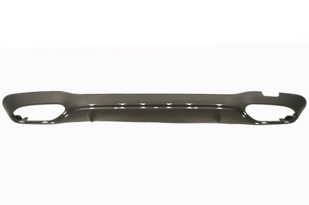 Elemente bara - Capac bara Spate (negru, cu taietura pentru toba de esapament: Doua) potrivit MERCEDES E-KLASA W213 2016-2023