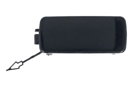 Elemente bara - Capac carlig remorcare Spate Stanga (negru lucios) potrivit LAND ROVER DEFENDER II dupa 2019