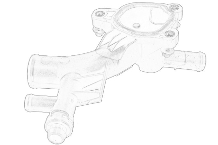 Termostat - Carcasa termostat potrivita CHEVROLET CRUZE; OPEL ADAM, ASTRA J, ASTRA J GTC, CASCADA, CORSA D, CORSA E, INSIGNIA A, MERIVA B, MOKKA / MOKKA X 1.4-2.0D dupa 2009 (carcasa de evacuare a apei)
