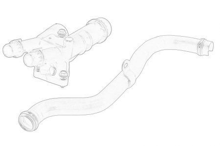 Piese Auto - Carcasa termostat potrivit OPEL ASTRA J, ASTRA J GTC, ASTRA K, CASCADA, INSIGNIA A, INSIGNIA A COUNTRY, INSIGNIA B, INSIGNIA B GRAND SPORT, ZAFIRA C 1.6 06.12-