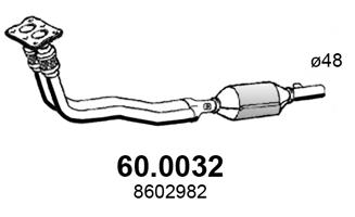 Catalizator fata potrivit Volvo S40 I, V40 1995-2004 - 1.6 / 1.8 / 2.0, Euro 3, motor max. 2000 cm³ [1]