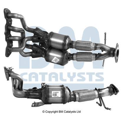 Catalizator - Catalizator potrivit Ford Focus C-MAX, Focus II, Mondeo IV 2004-2015 - 1.6, Euro 4, ceramica, motor max. 1600 cm³