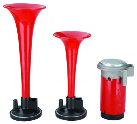 Electrice - Claxon (pneumatic, 12V, 160/207mm, dublu; plastic)