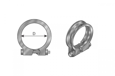 Sistem evacuare - Colier sistem esapament (147mm-142mm, aluminiu) potrivit RVI MAGNUM DXi12-MIDR06.35.40P/41 09.90-