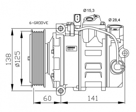 Compresor clima Ac - Compresor AC clima potrivit AUDI A4, A8, Q7 2.8/3.0/3.2 2005-2015
